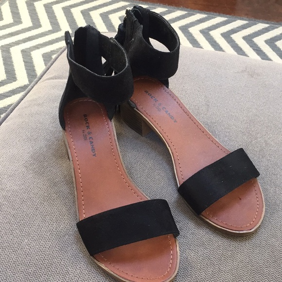 rock candy black sandals